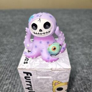 Furrybones Purple Octopee with Green Blowfish (Summit Collection, 8212) Skeleton